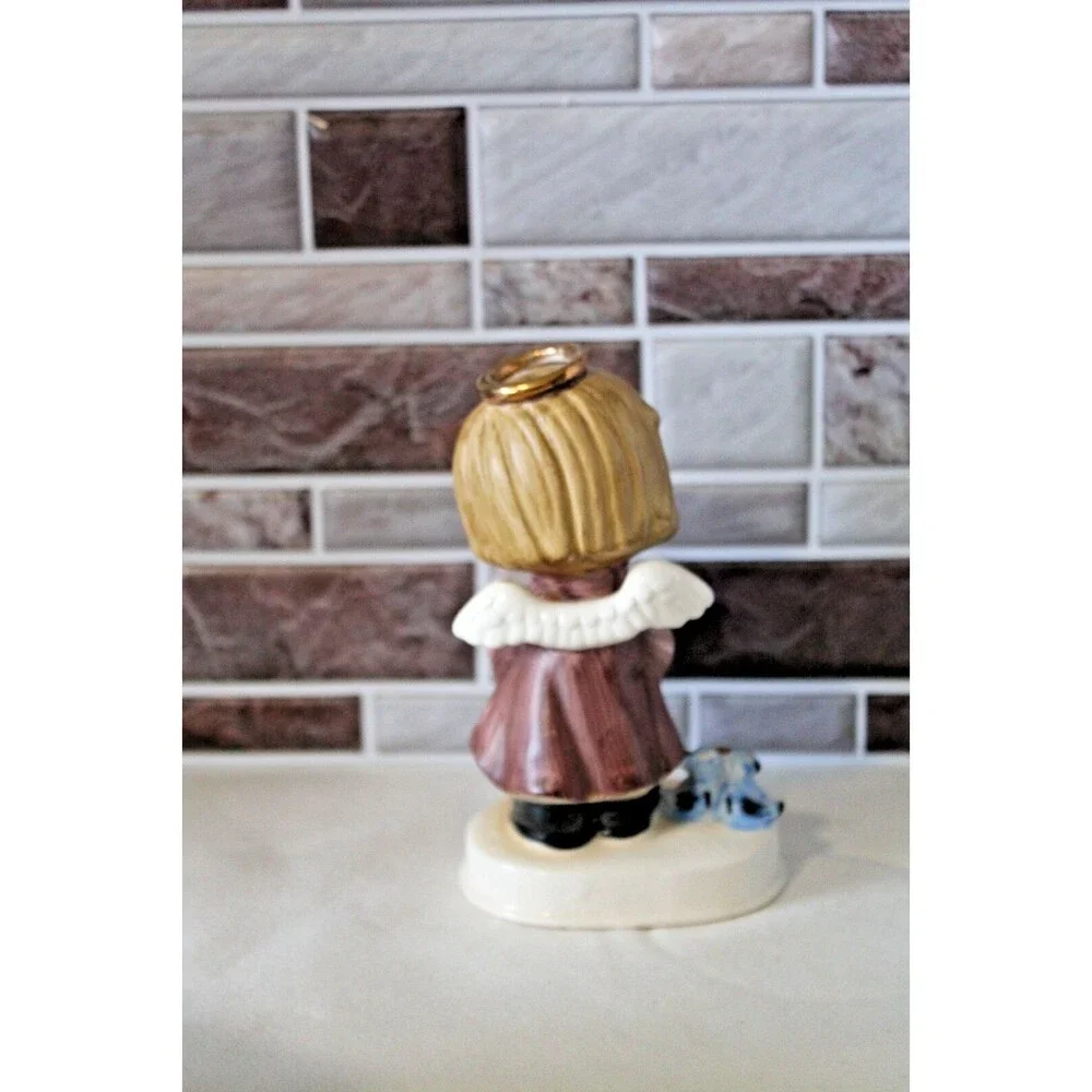 Vintage Napcoware June Angel Figurine Wedding Rings 1950's